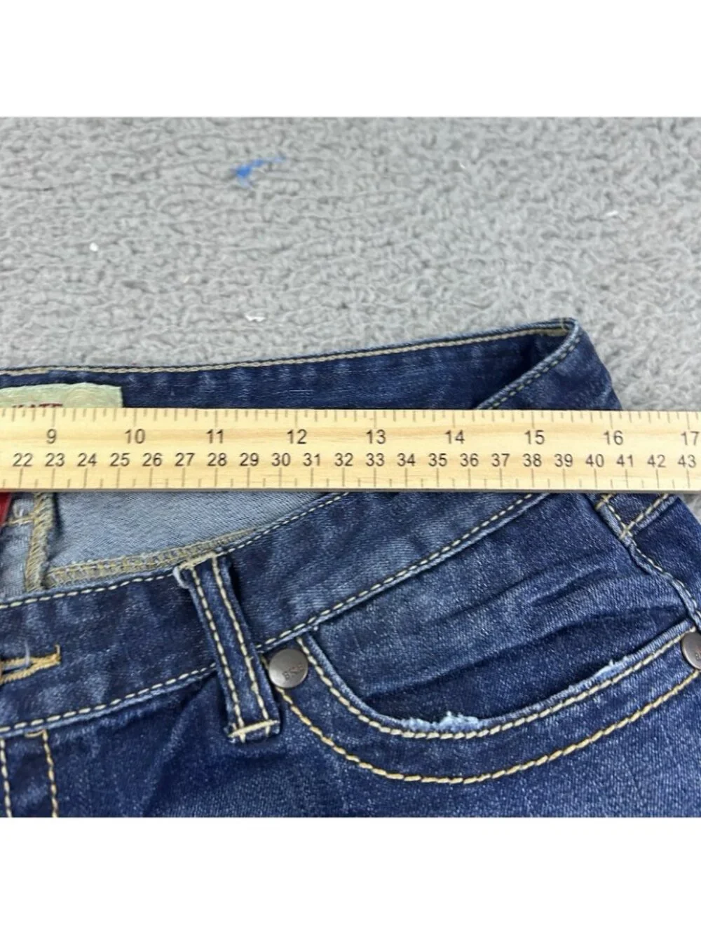 BKE Buckle Kate Y2K Bootcut Blue Jeans Size 32x31.5 Cowgirl Stretch